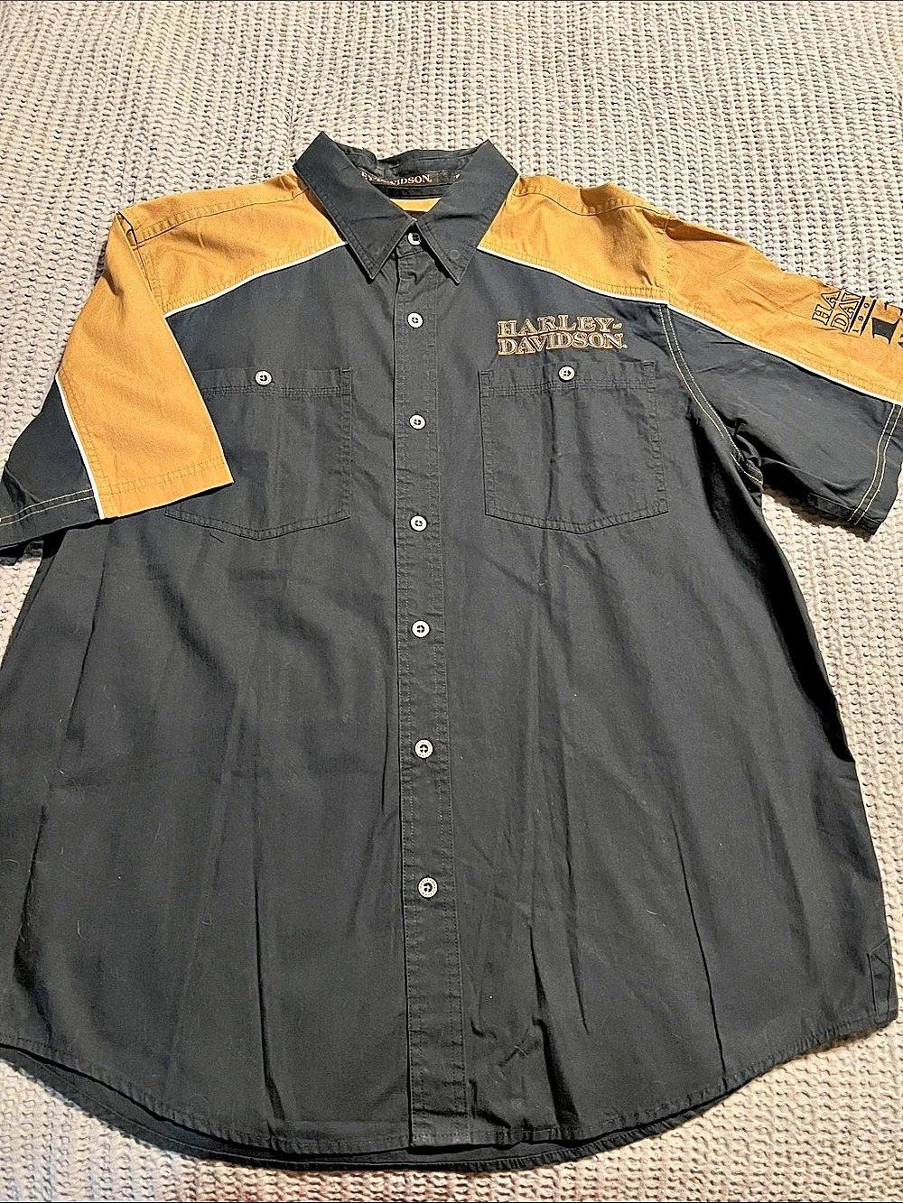 Harley-Davidson 110th Anniversary Shirt Black & Gold XL NWT